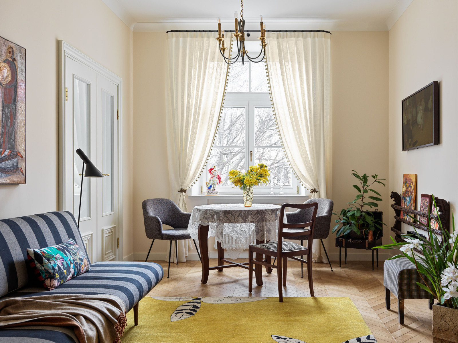 Houzz тур: 58 кв. м — квартира с элементами сталинского ампира