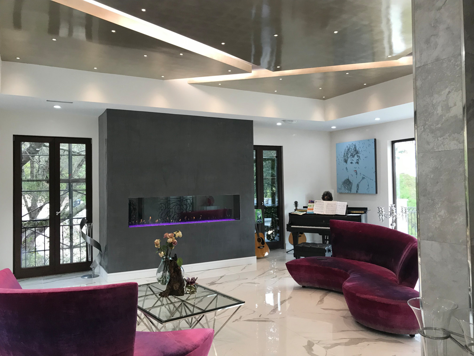 modern line on the ceiling
