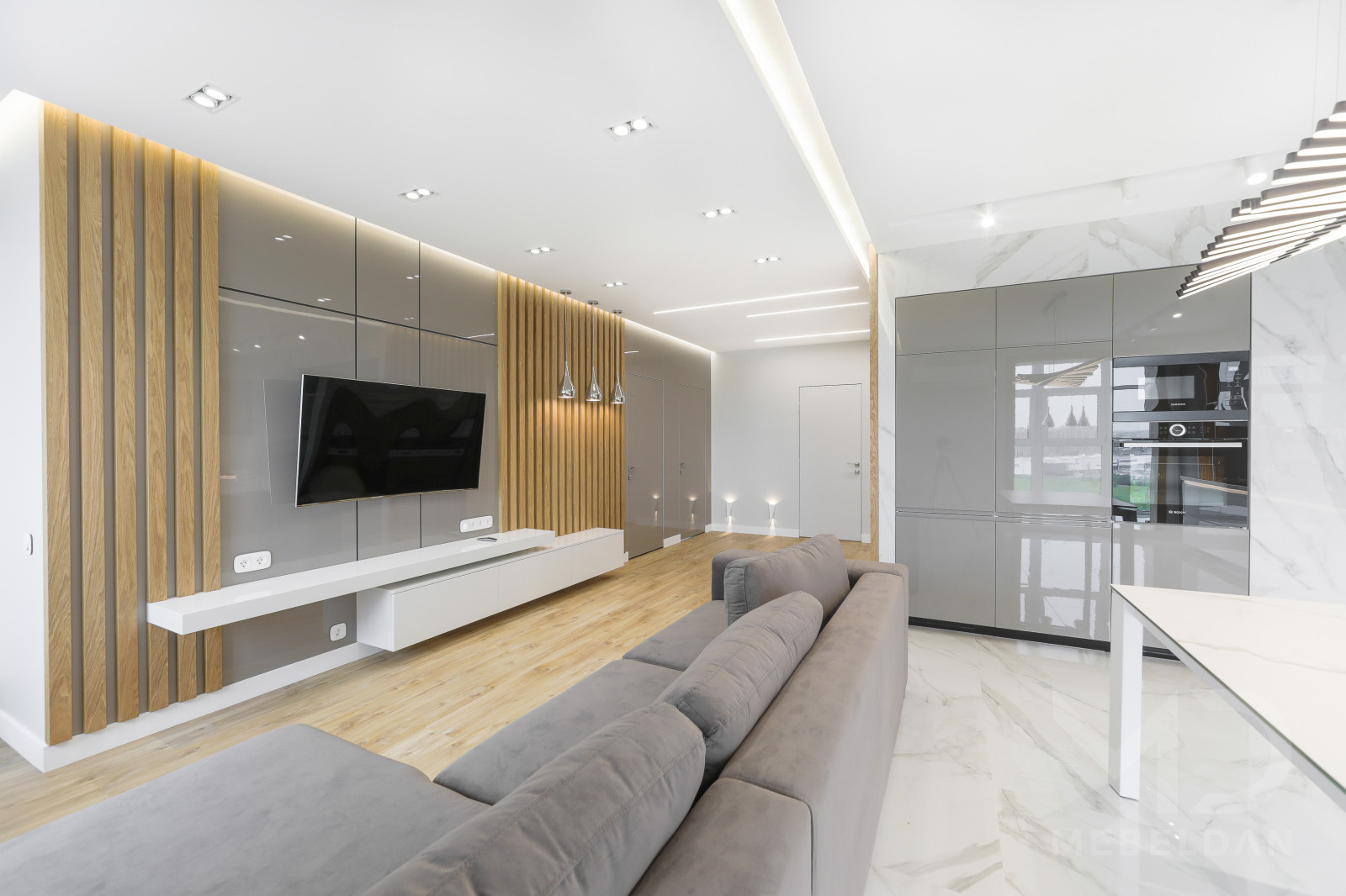 Мебель в стиле минимализм для квартиры 90м2