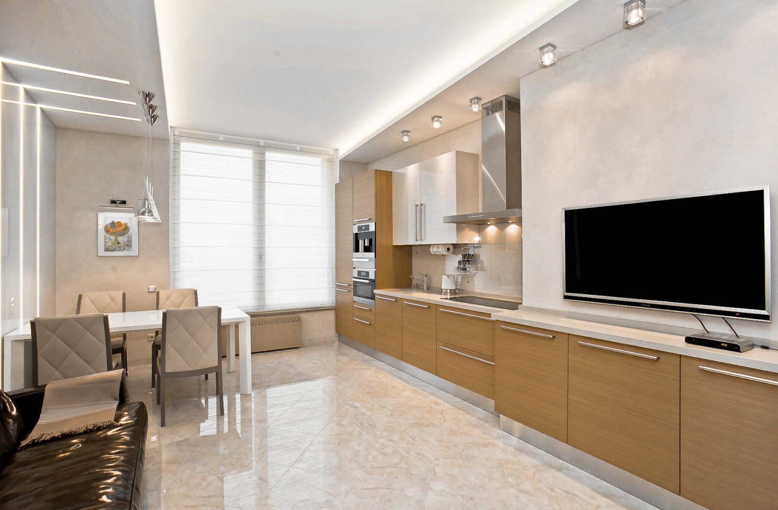 Минимализм в теплый тонах. Квартира. ЖК "Residence". 105 м.кв. Санкт-Петербург