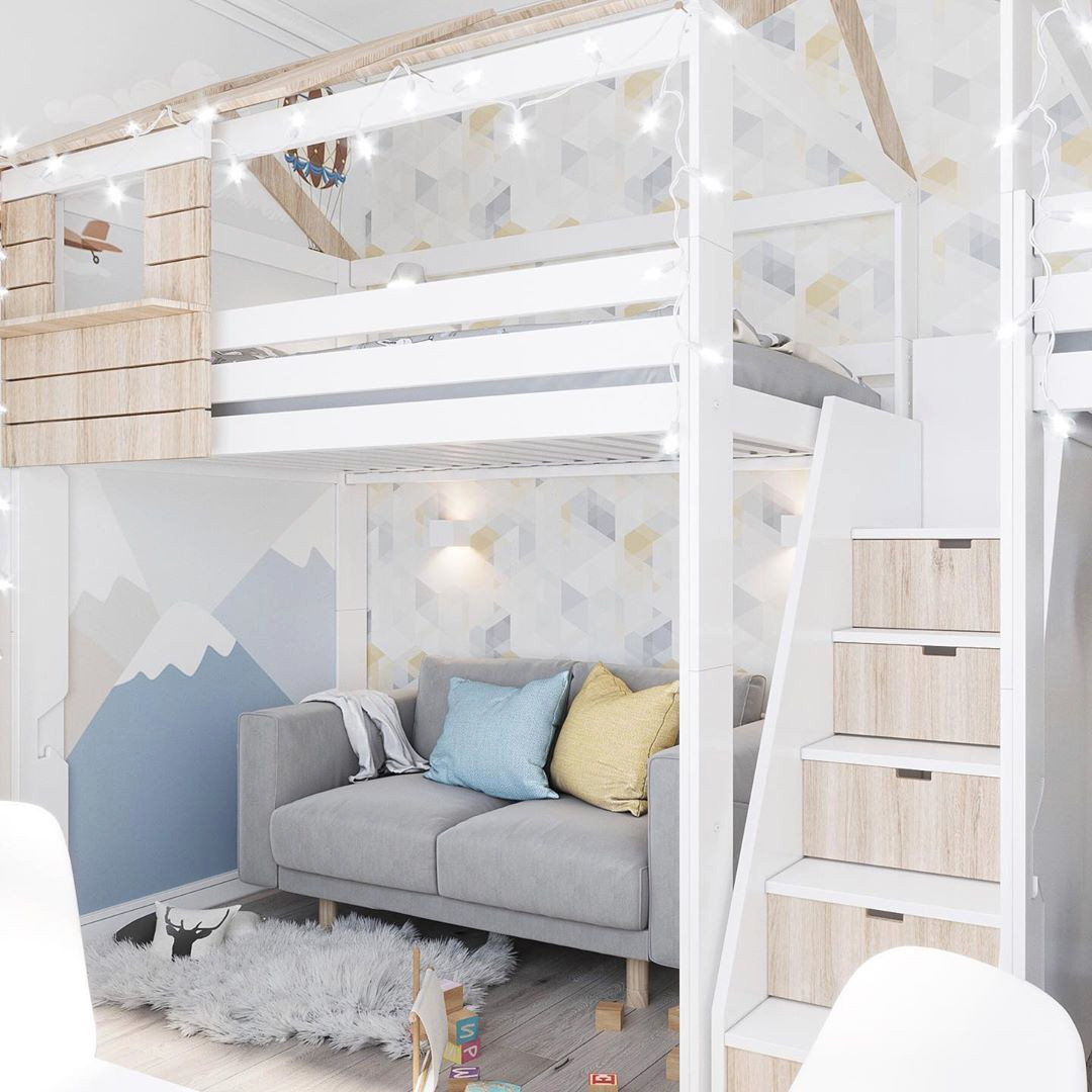 Детская для двух мальчиков с Горами на стенах Alltowall