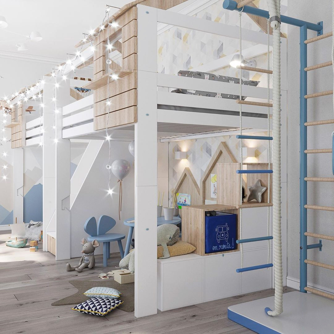 Детская для двух мальчиков с Горами на стенах Alltowall