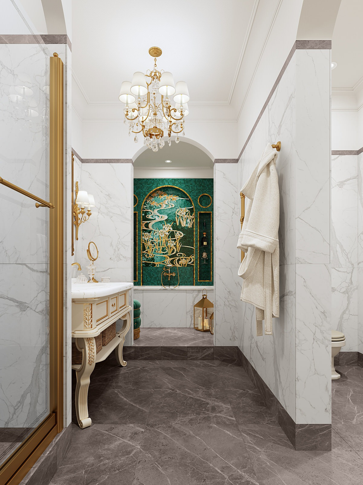 Ванная в классическом стиле