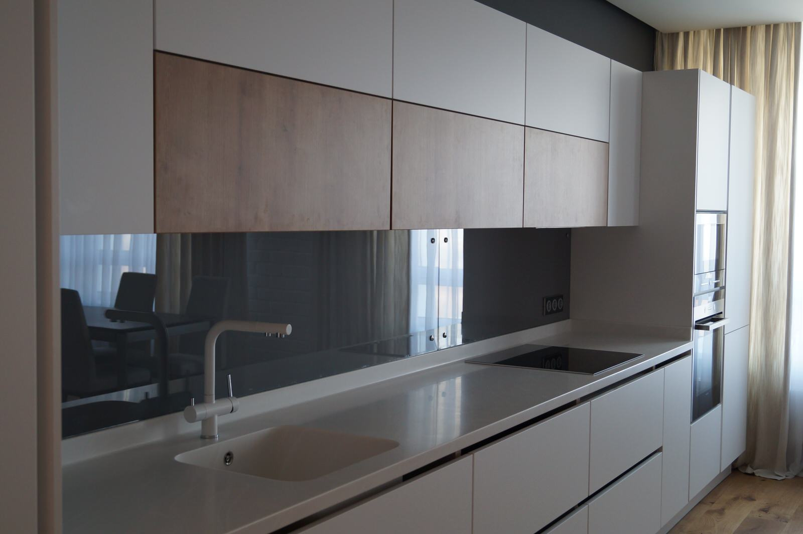 Ремонт квартиры в современном стиле - Гостиная - кухня - столовая