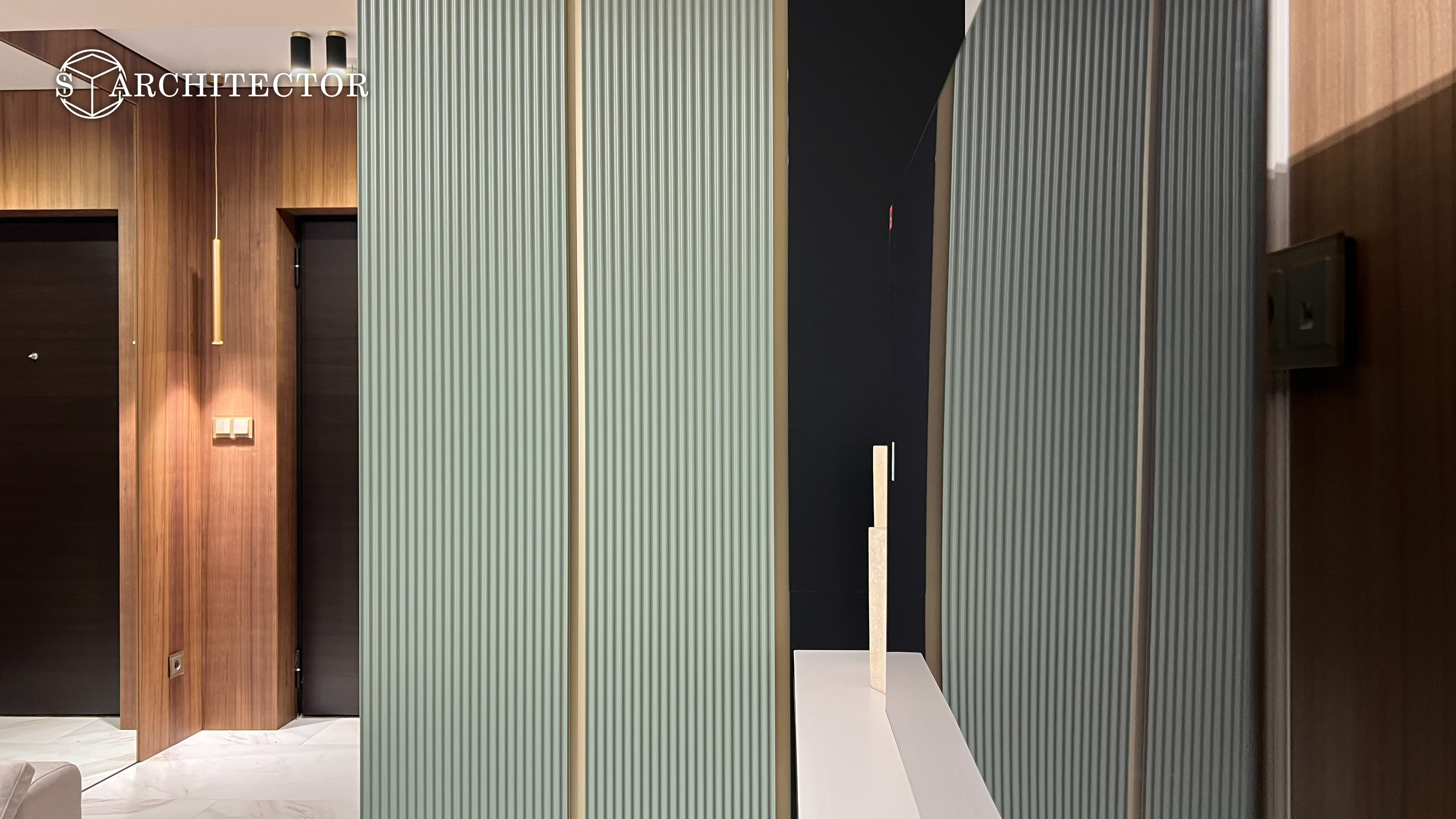 Дизайнерский интерьер 49 м² с натуральными материалами