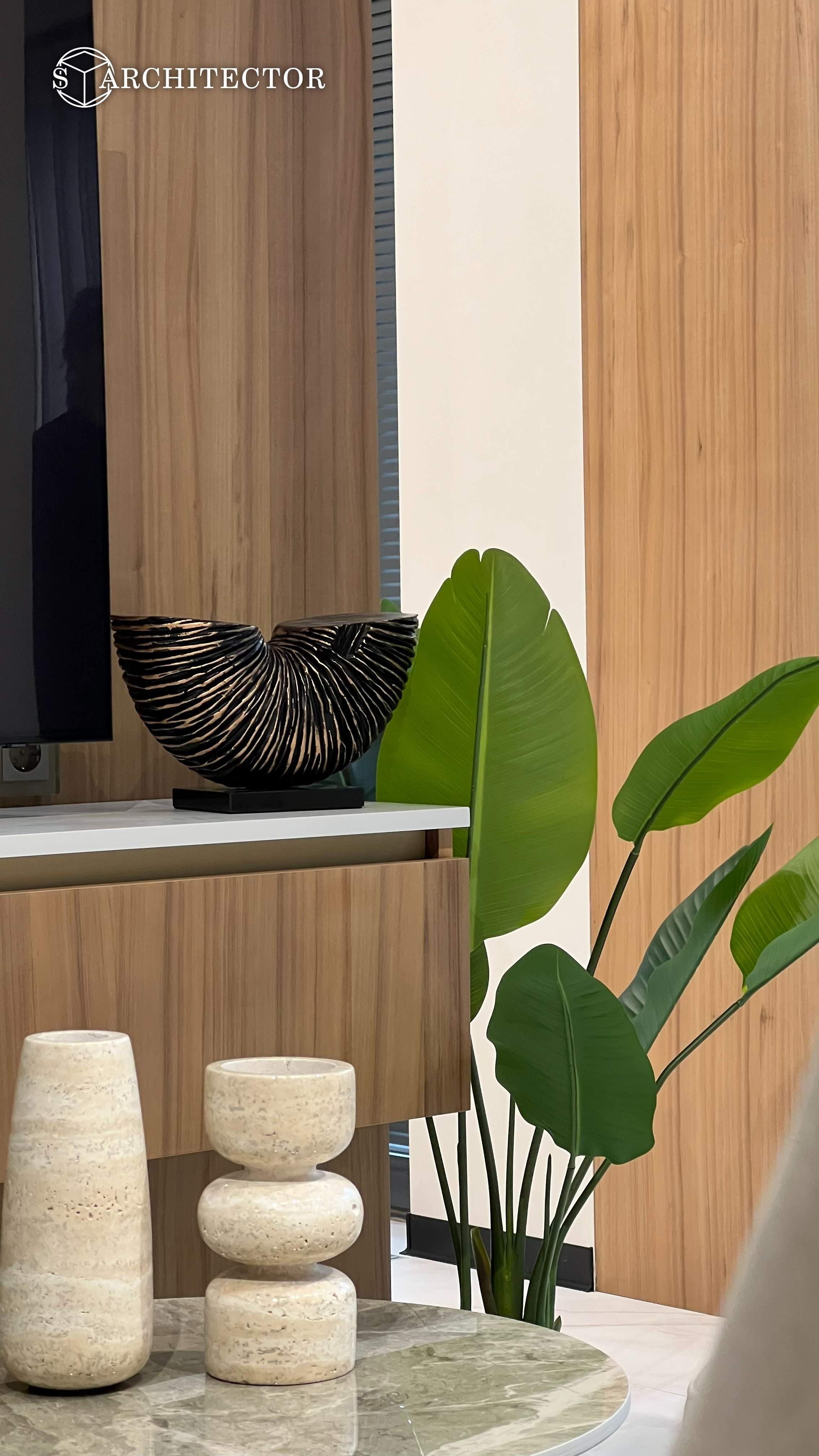 Дизайнерский интерьер 49 м² с натуральными материалами