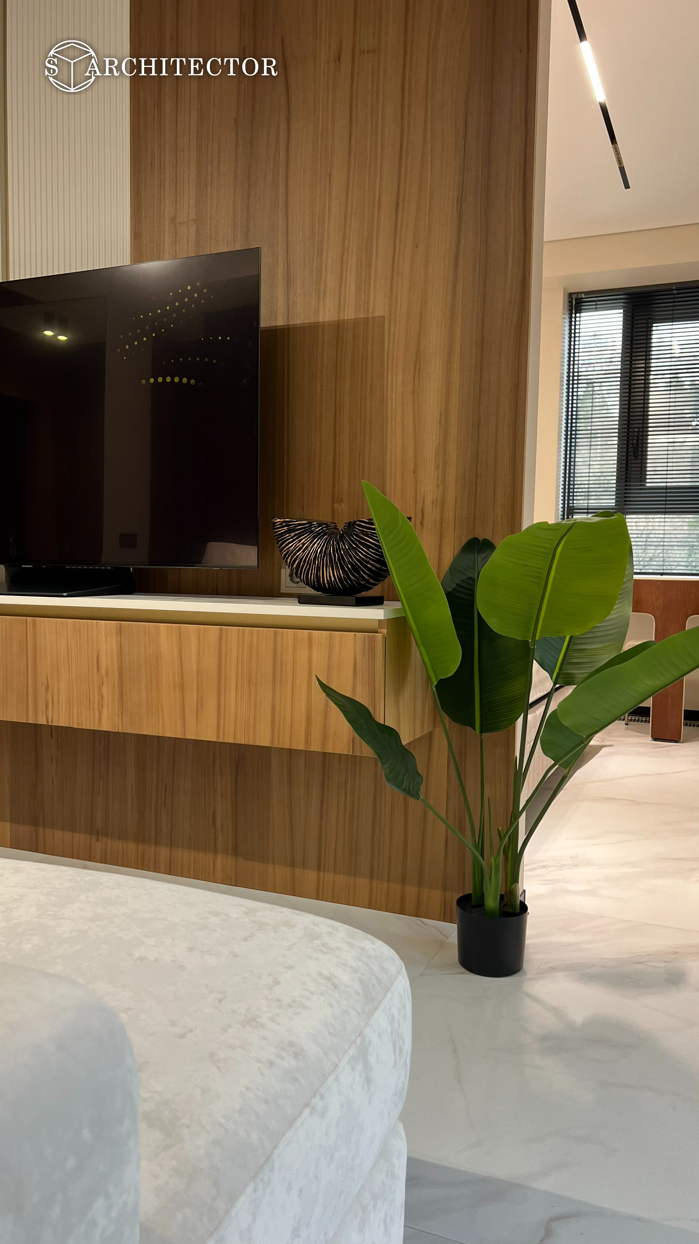 Дизайнерский интерьер 49 м² с натуральными материалами