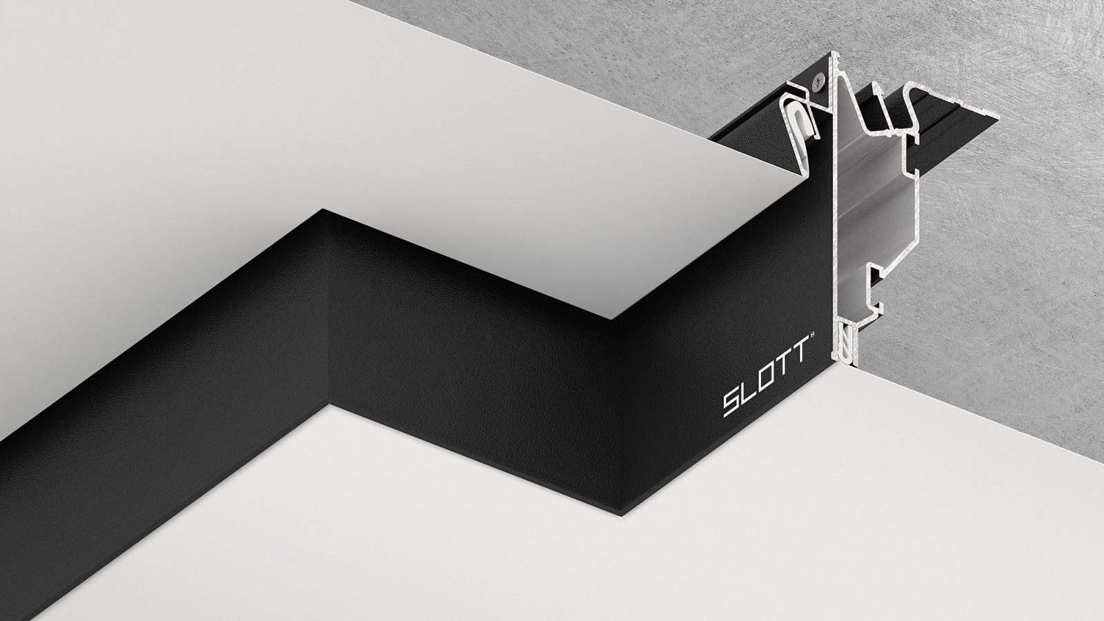 Уровневый потолок с теневым зазором