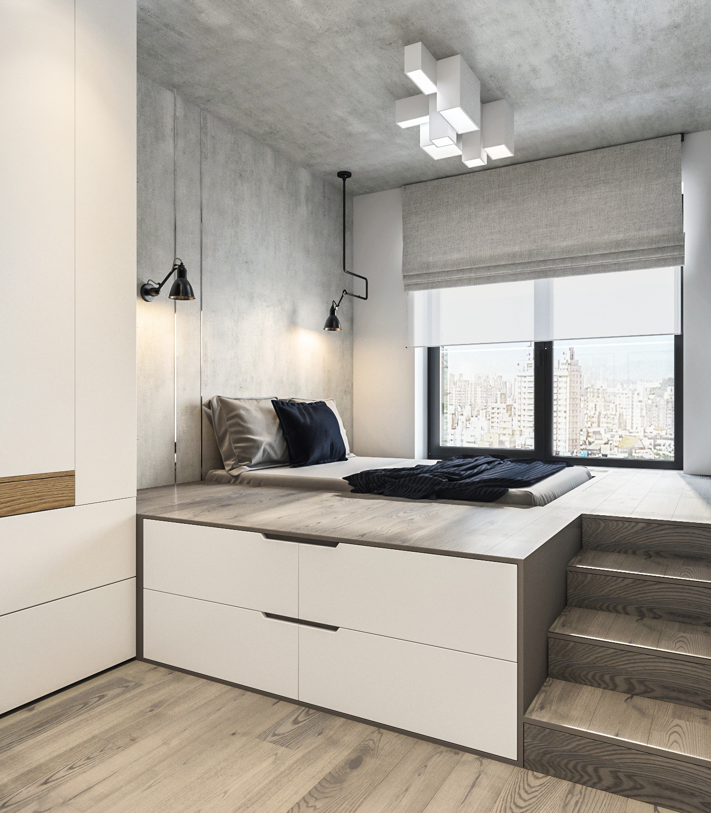 Проект современного интерьера квартиры 65 кв.м в ЖК «Маяковский» Москва