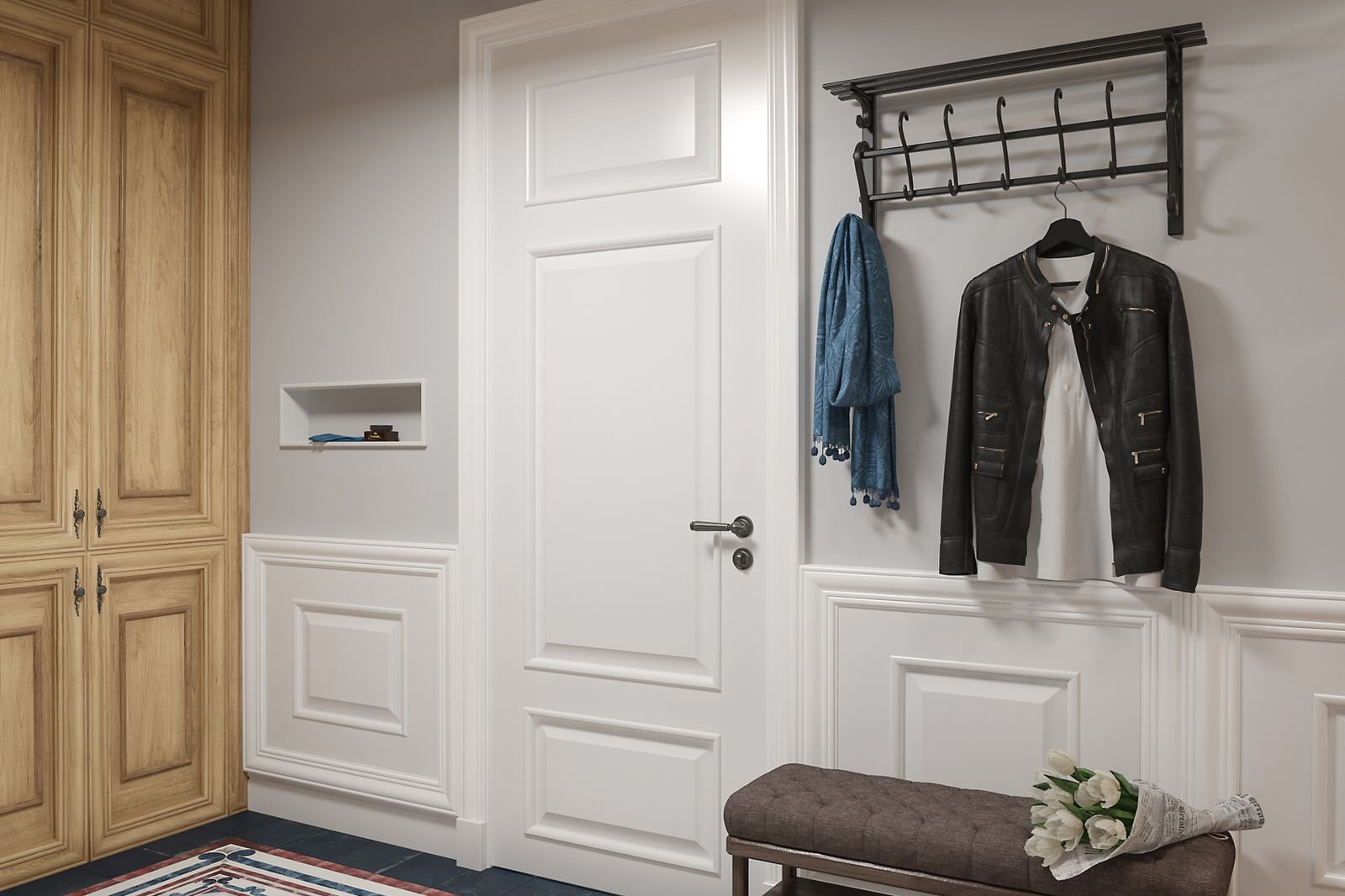 Интерьер квартиры в старом центре Москвы: прихожая