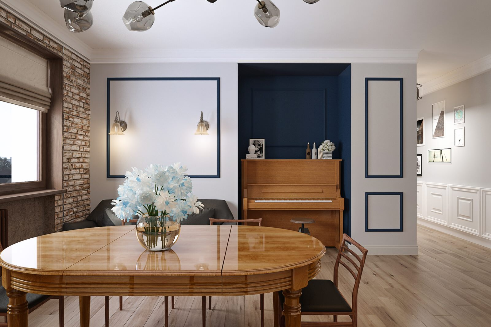 Дизайн интерьера квартиры в старом центре Москвы: кухня-гостиная