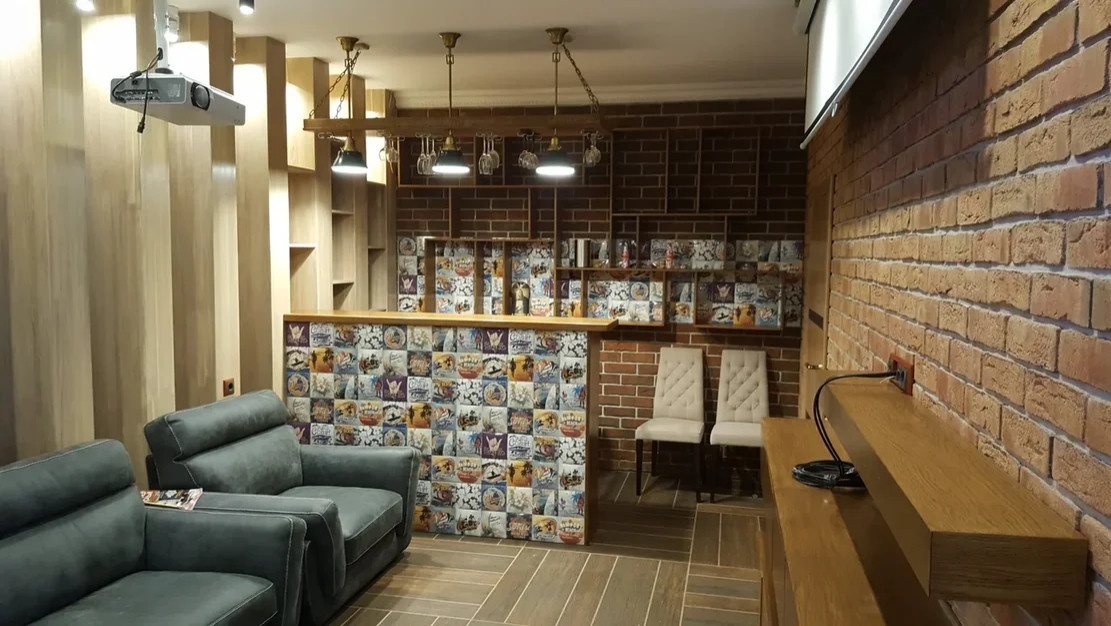 Загородный дом, оформленный в керамической плитке