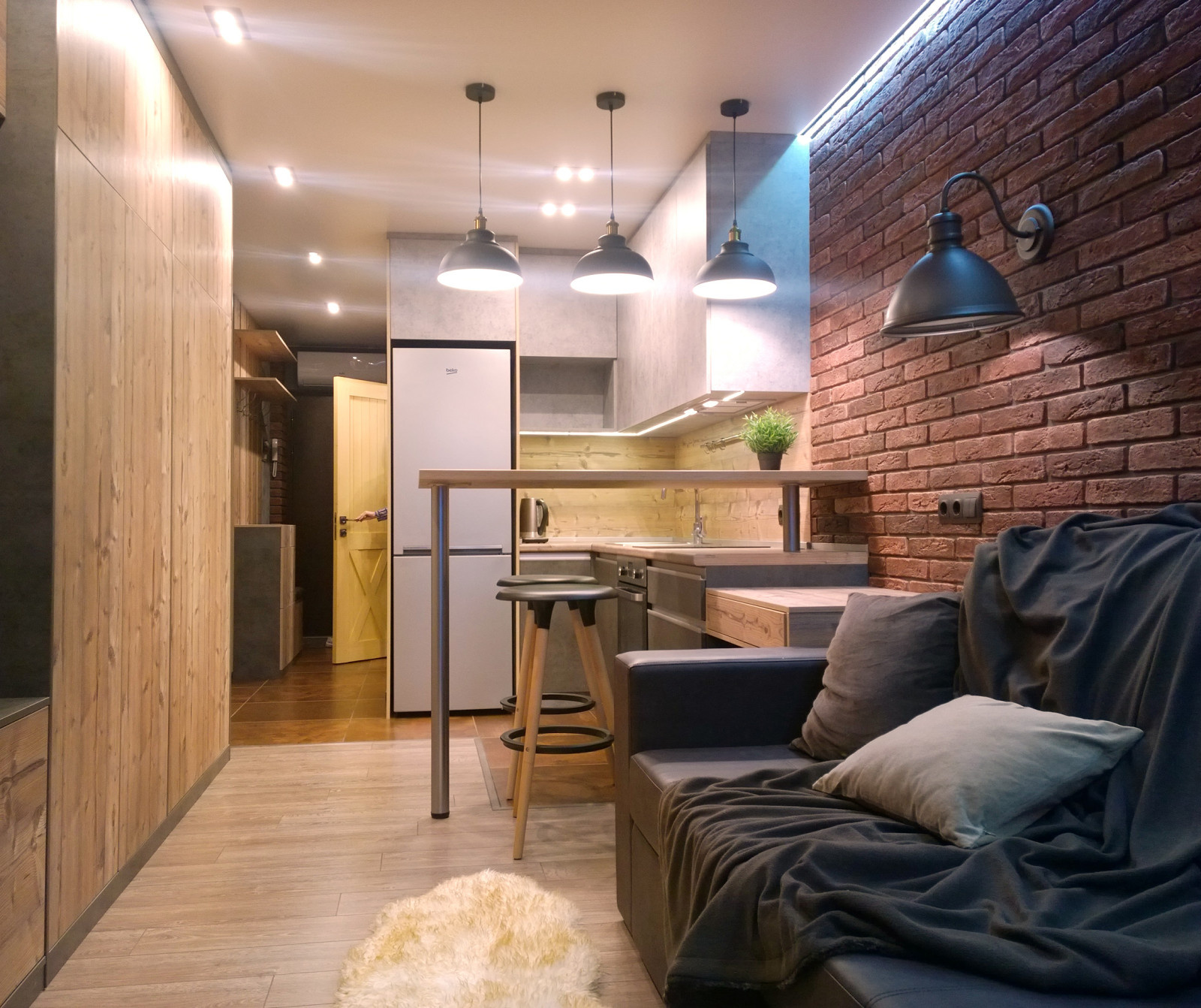 Гостиная LOFT. 2018 г. Реализация.