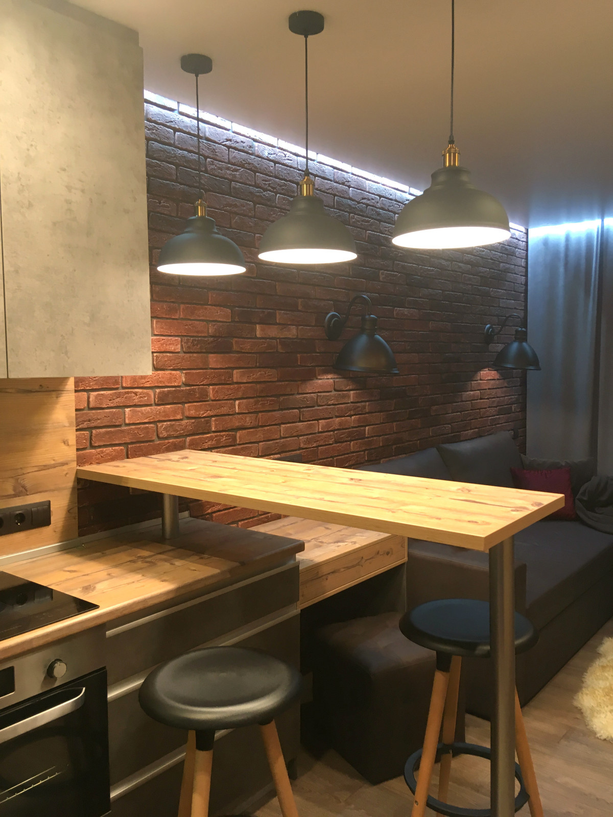 Гостиная LOFT. 2018 г. Реализация.