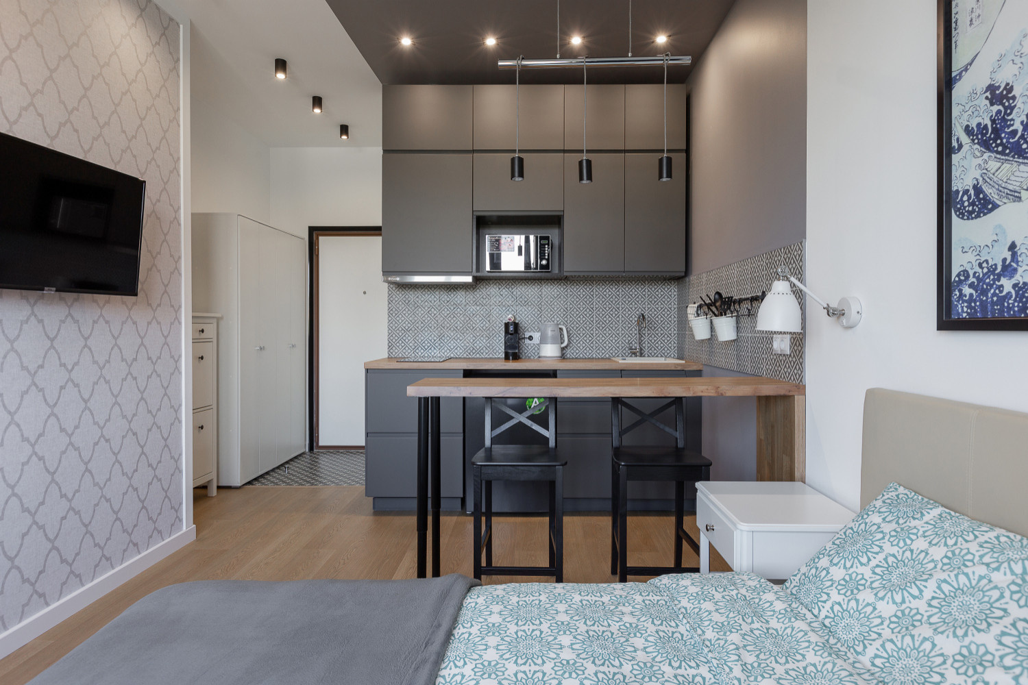 Черно-белый интерьер