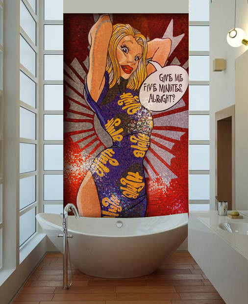 панно из каталога sicis "Fumetto Sicis Artistic GIVE ME 5 MINUTES...ALL RIGHT?"