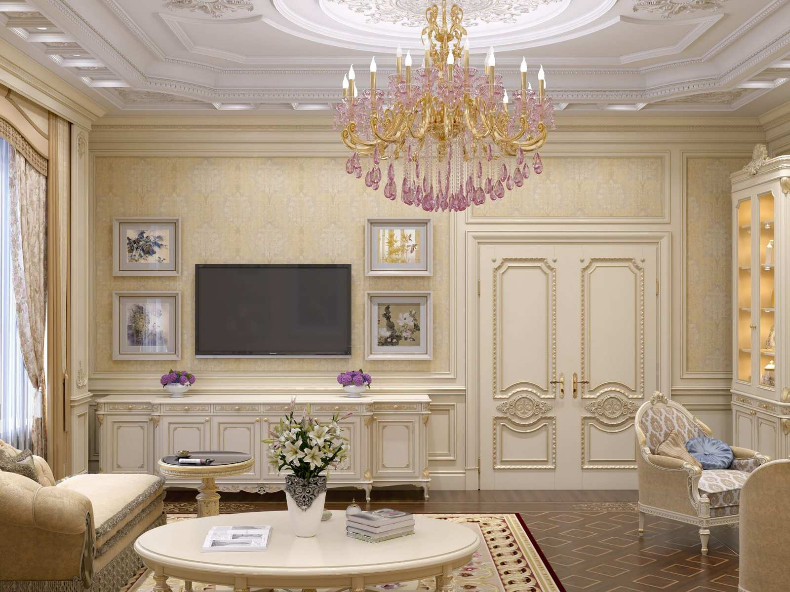 Дизайн гостиной в светлых тонах от Mirt