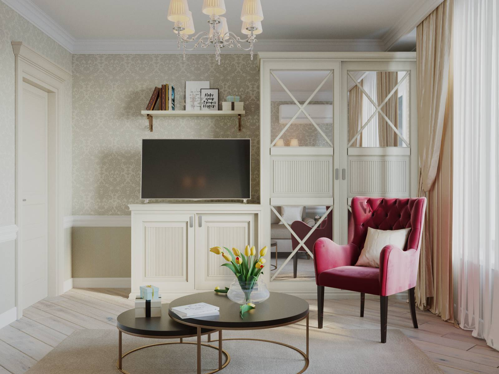 Дизайн интерьера Спальни Гостевой 68