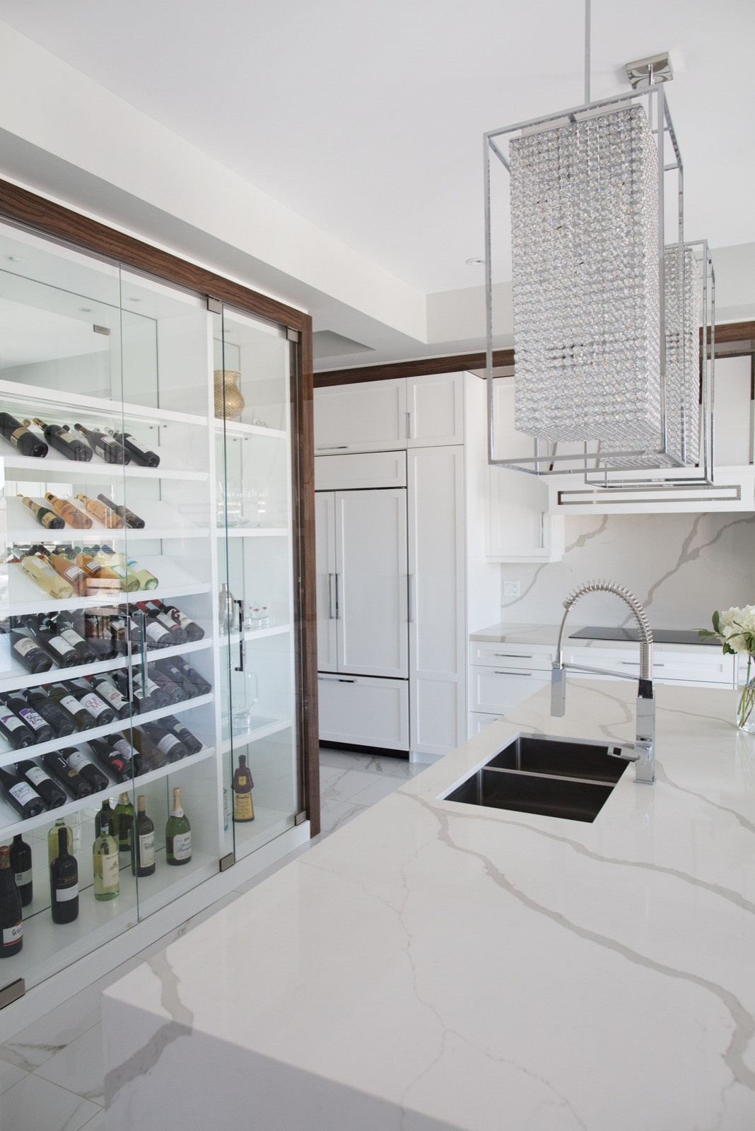 Кухня МДФ белая эмаль Сочи