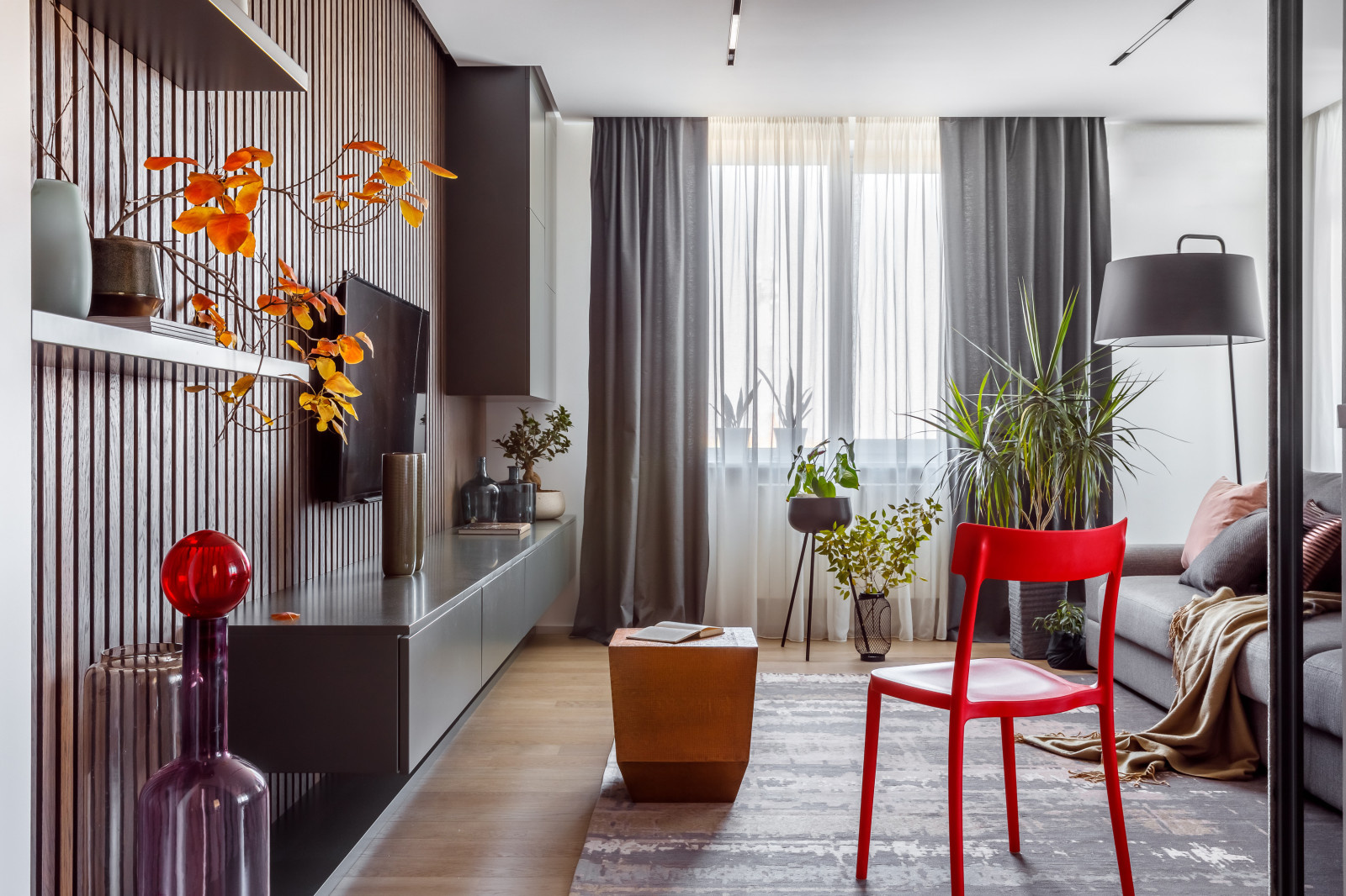 Квартира с цветными акцентами