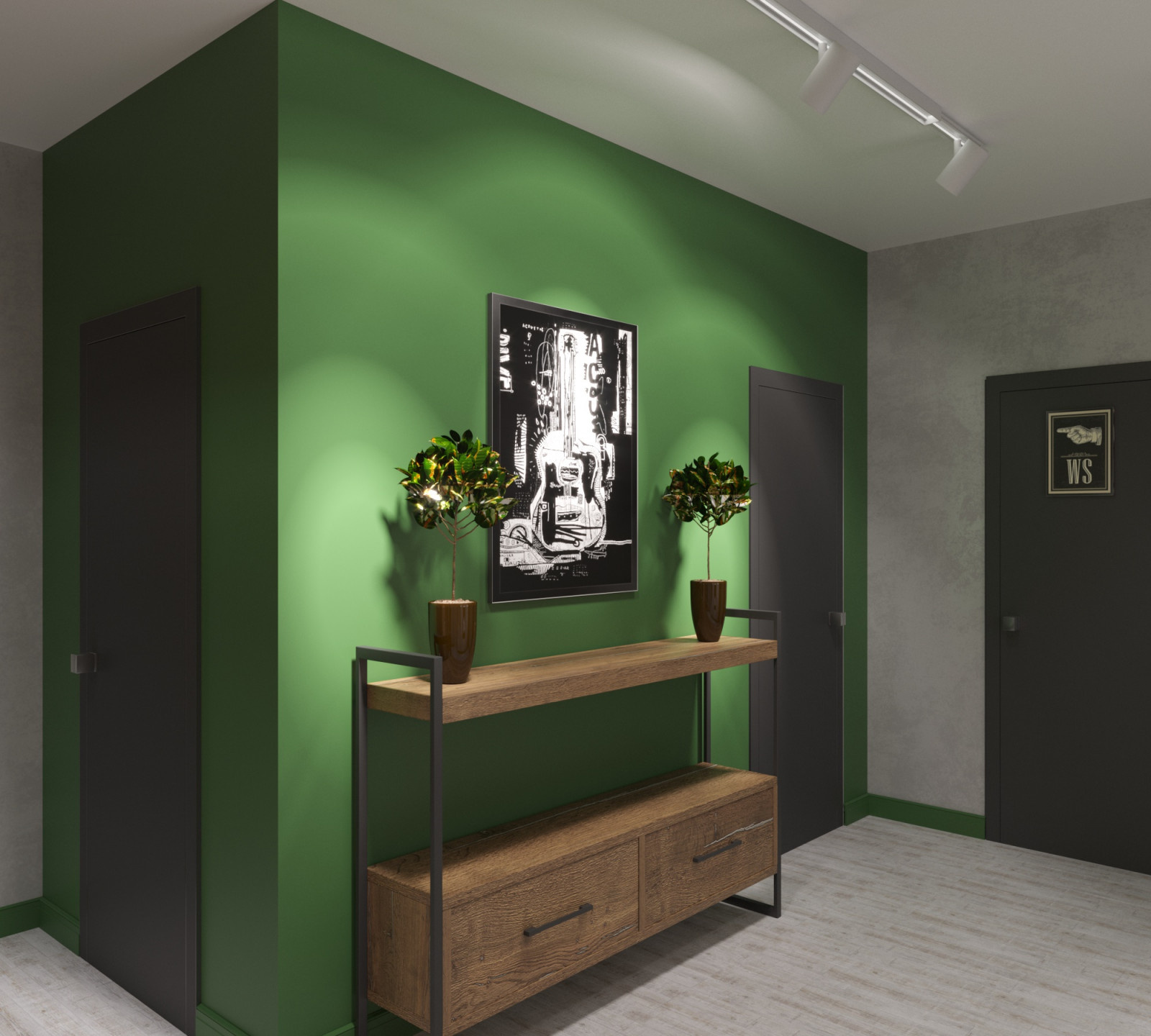 Eclectic apartment with loft motives