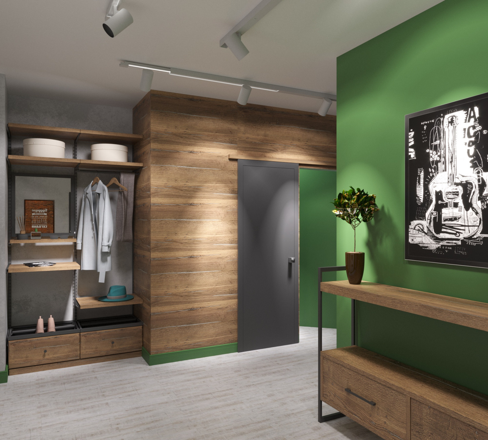 Eclectic apartment with loft motives