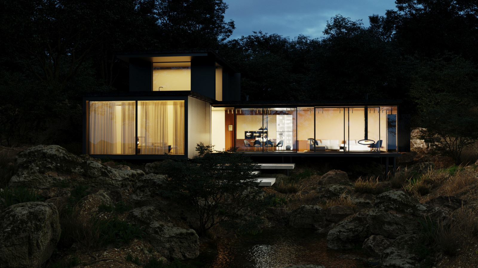 Дом на склоне