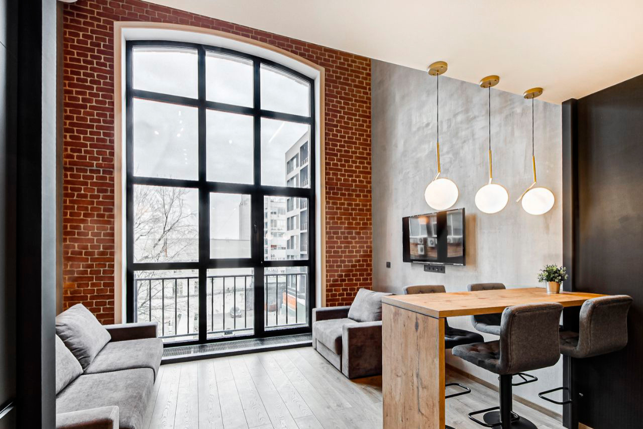 Геометрический двухуровневый лофт