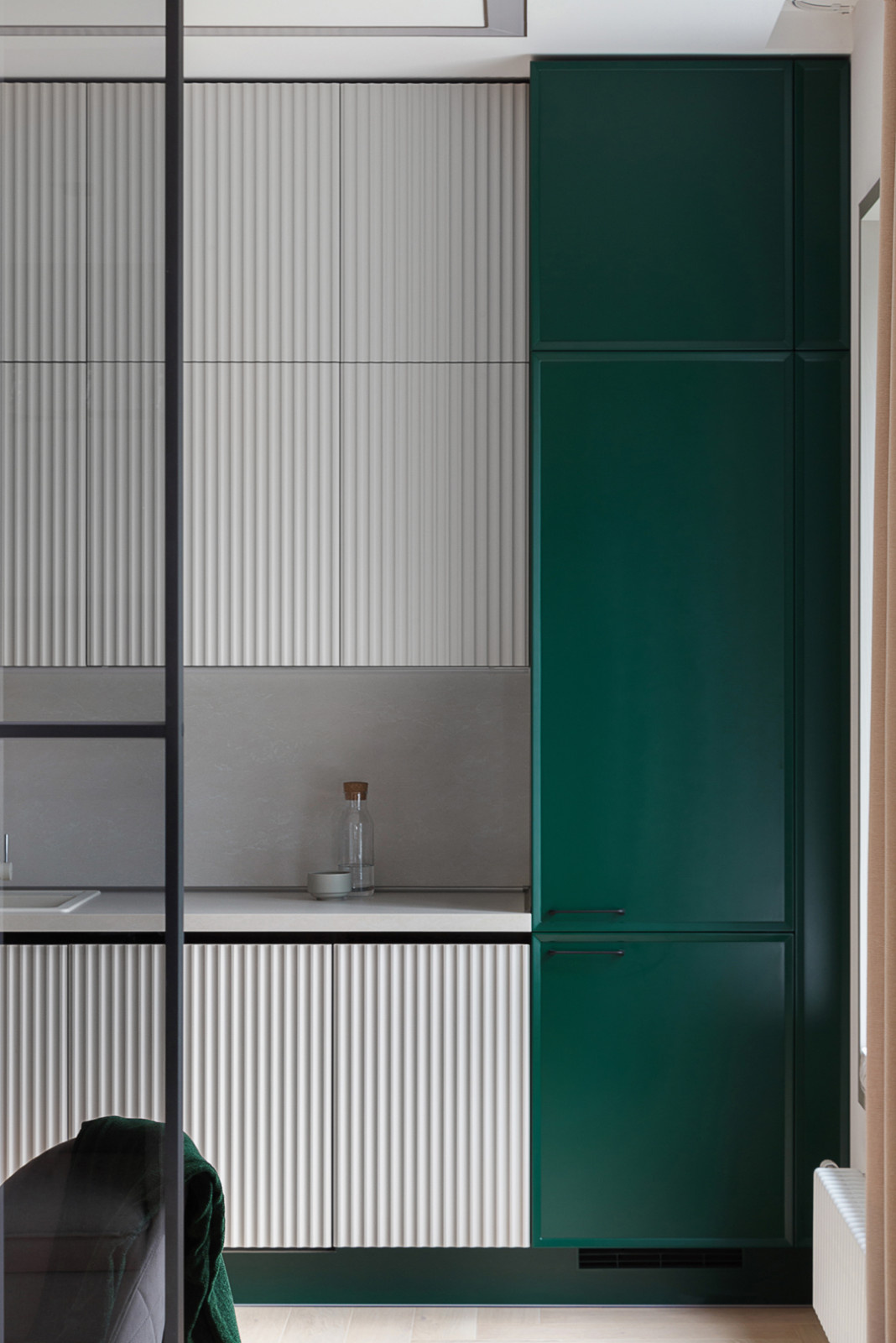 Проект недели: Кухня с зелеными фасадами