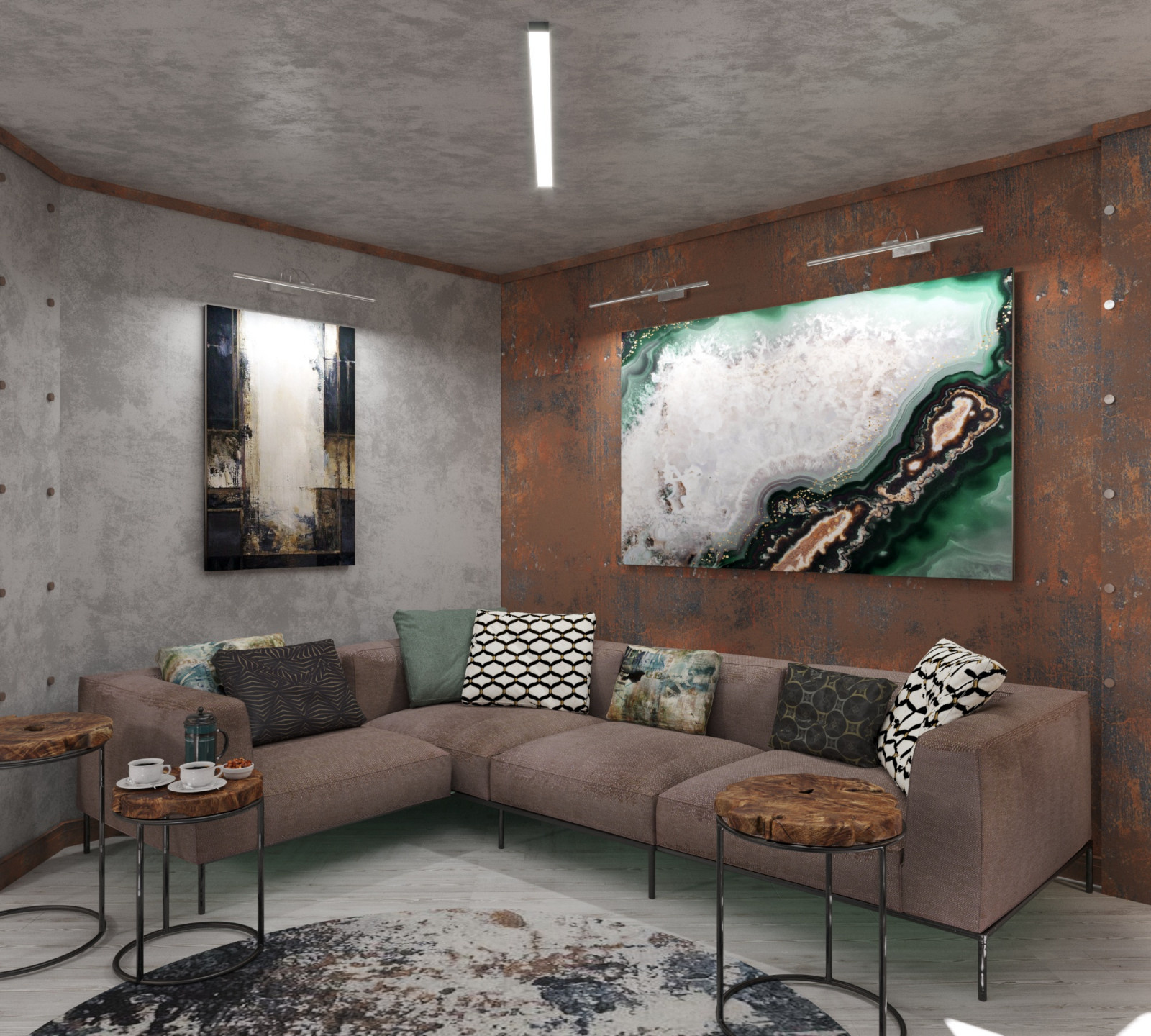 Eclectic apartment with loft motives