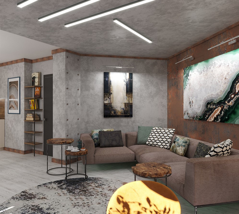 Eclectic apartment with loft motives