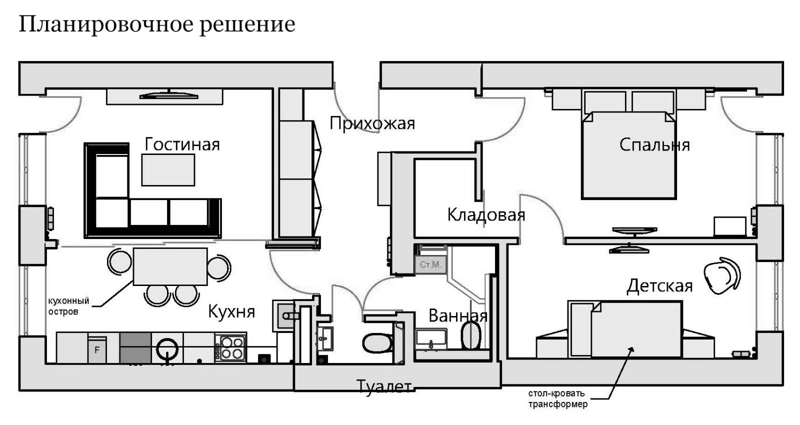 Проект недели: Минималистичная кухня в старом доме Калининграда