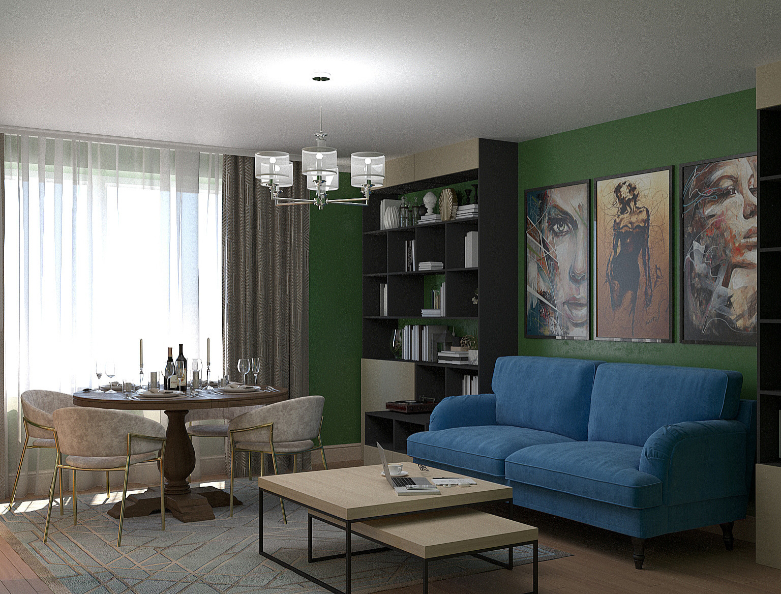 Проект квартиры 65 кв метров "НЕО"