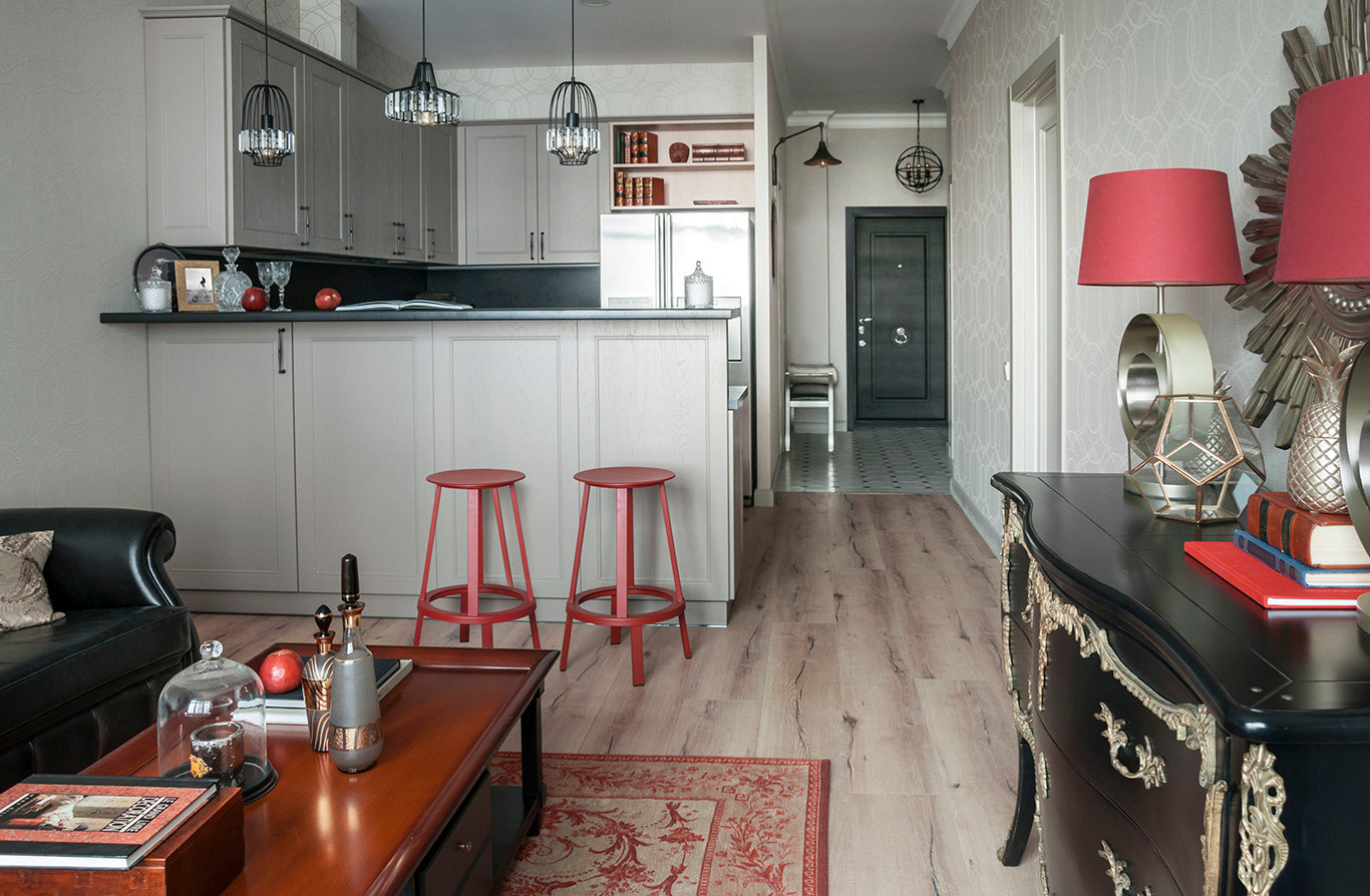 Modern apartments with сopper accents