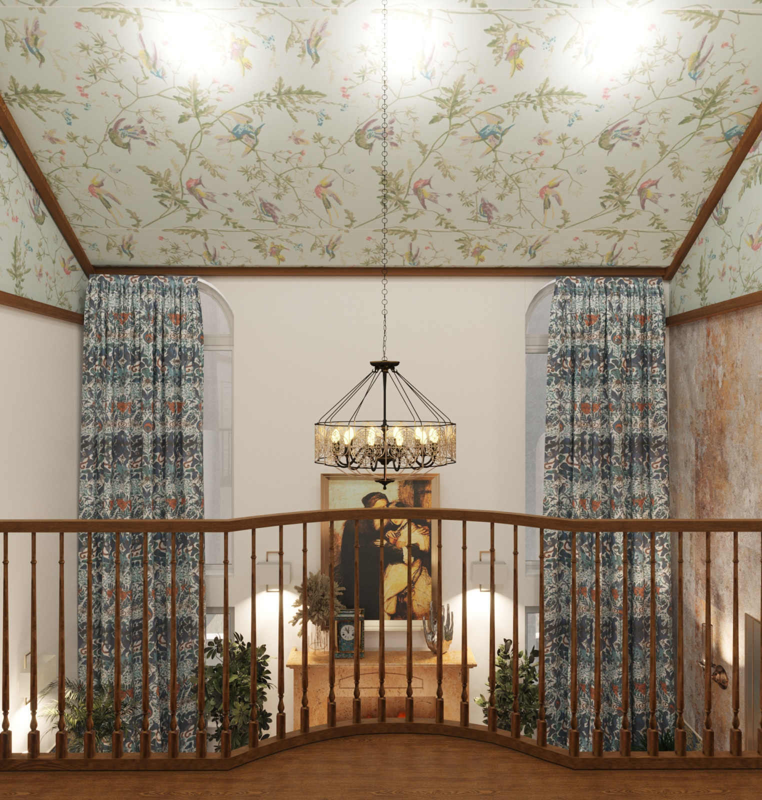 Traditional house with oriental accents