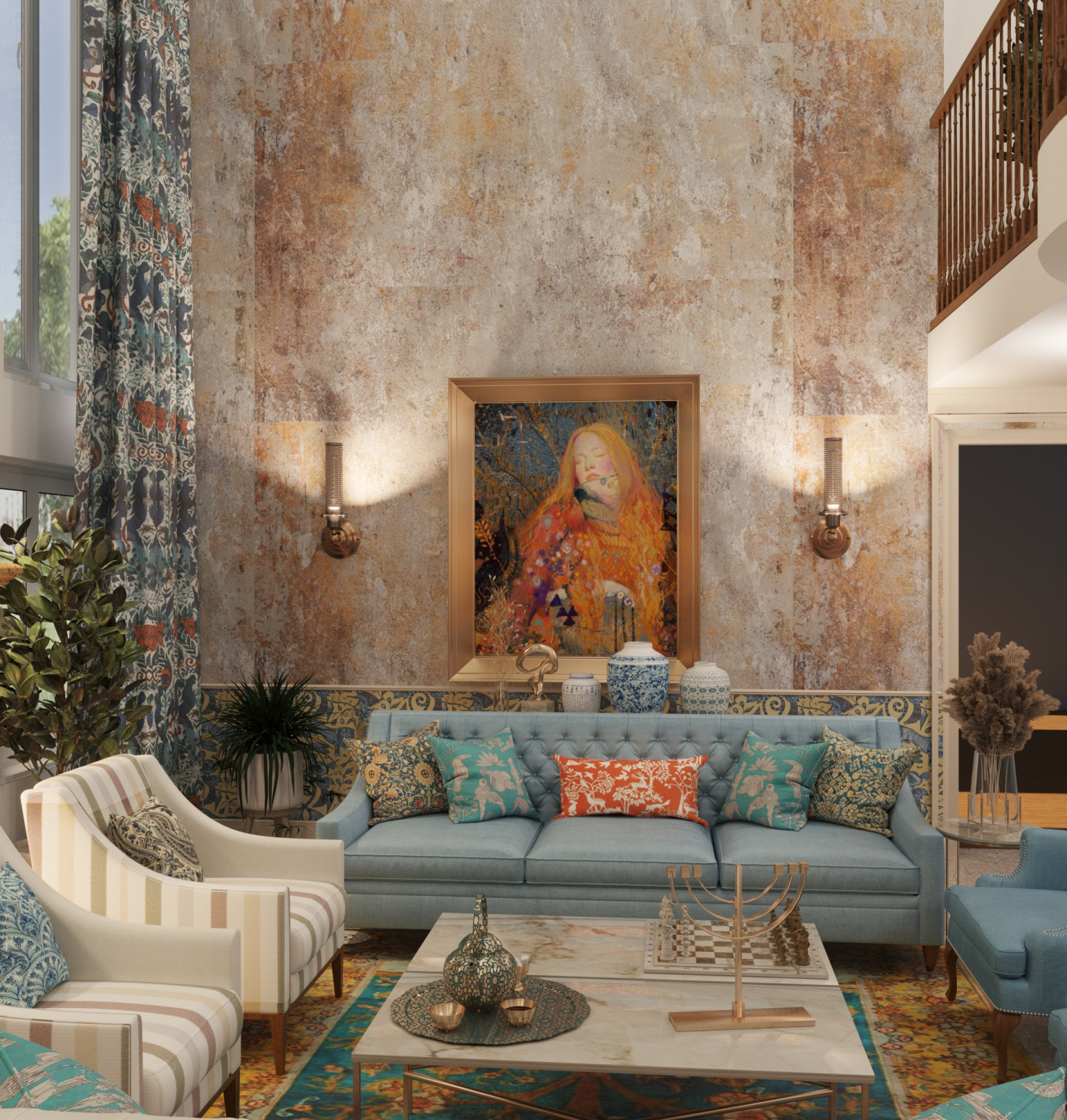 Traditional house with oriental accents