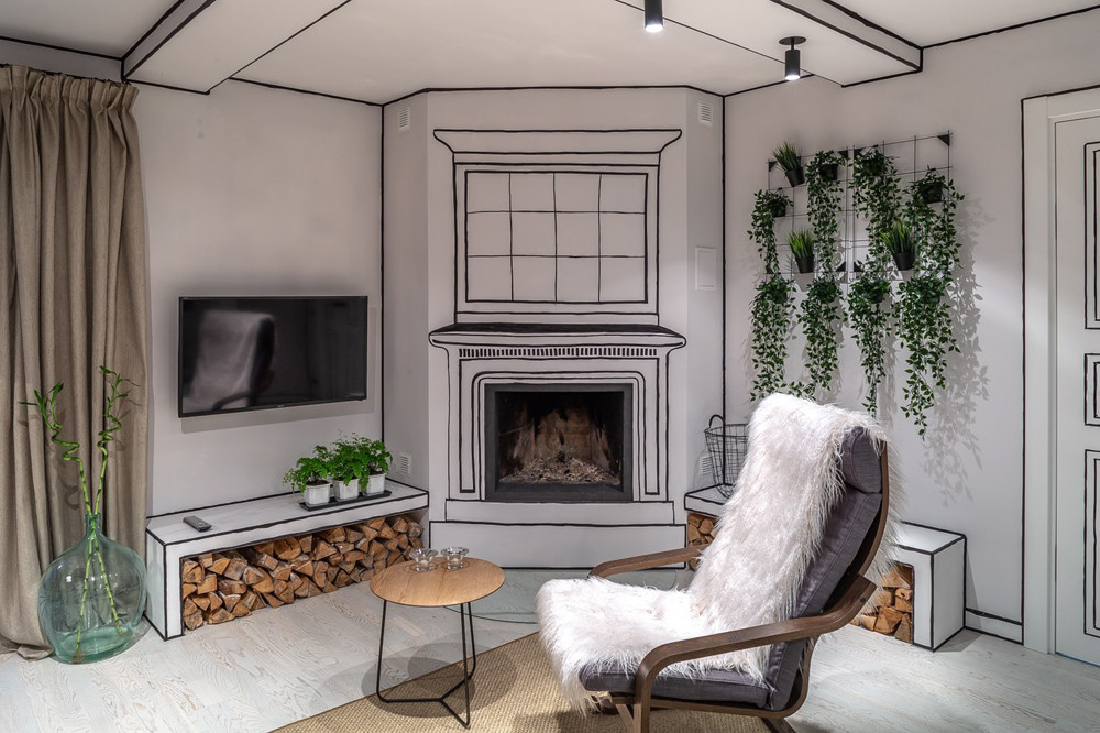 Проект недели: Черно-белая гостиная, как эскиз для будущей жизни