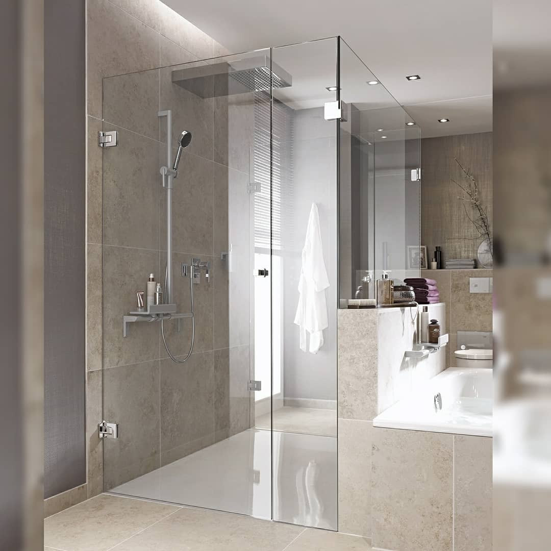 Душевые ограждения на фурнитуре MWE без стабилизационных штанг