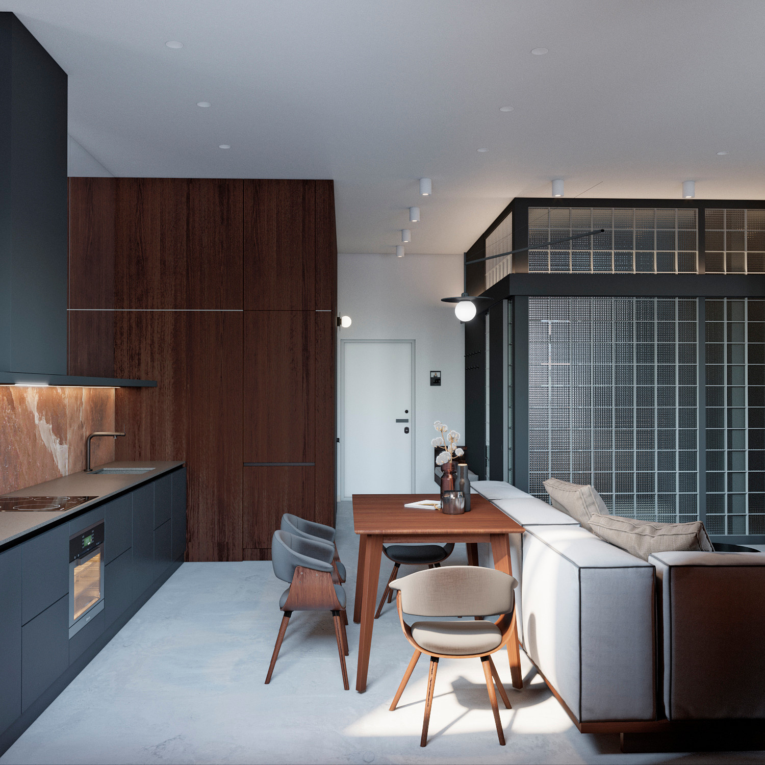 Glass in grey