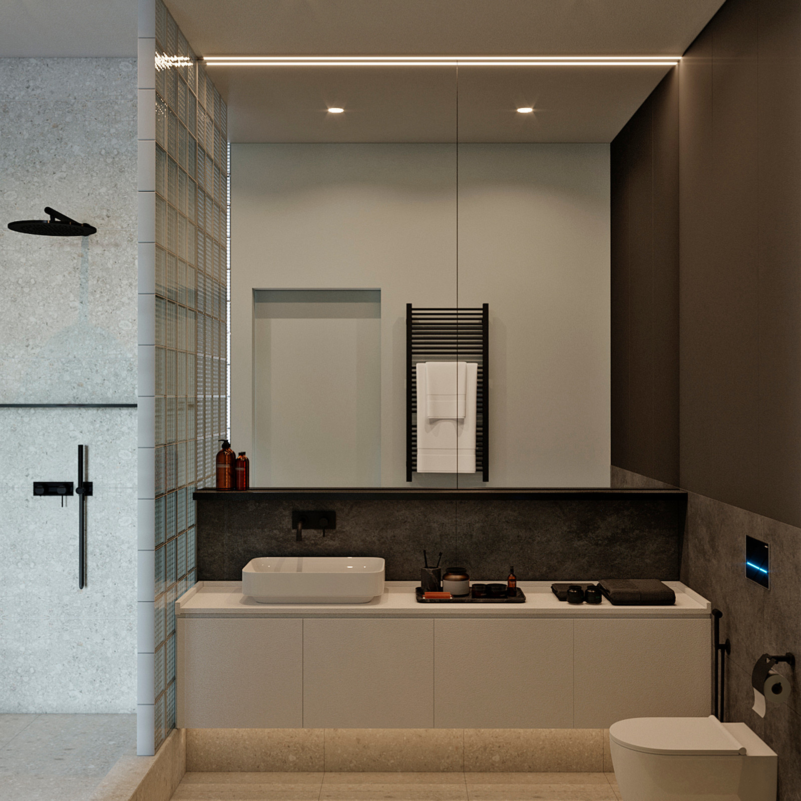 Glass in grey