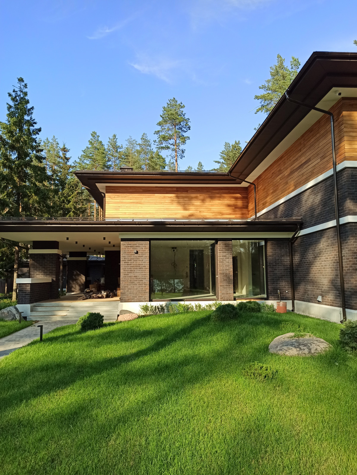 Ландшафт для дома в стиле Райта