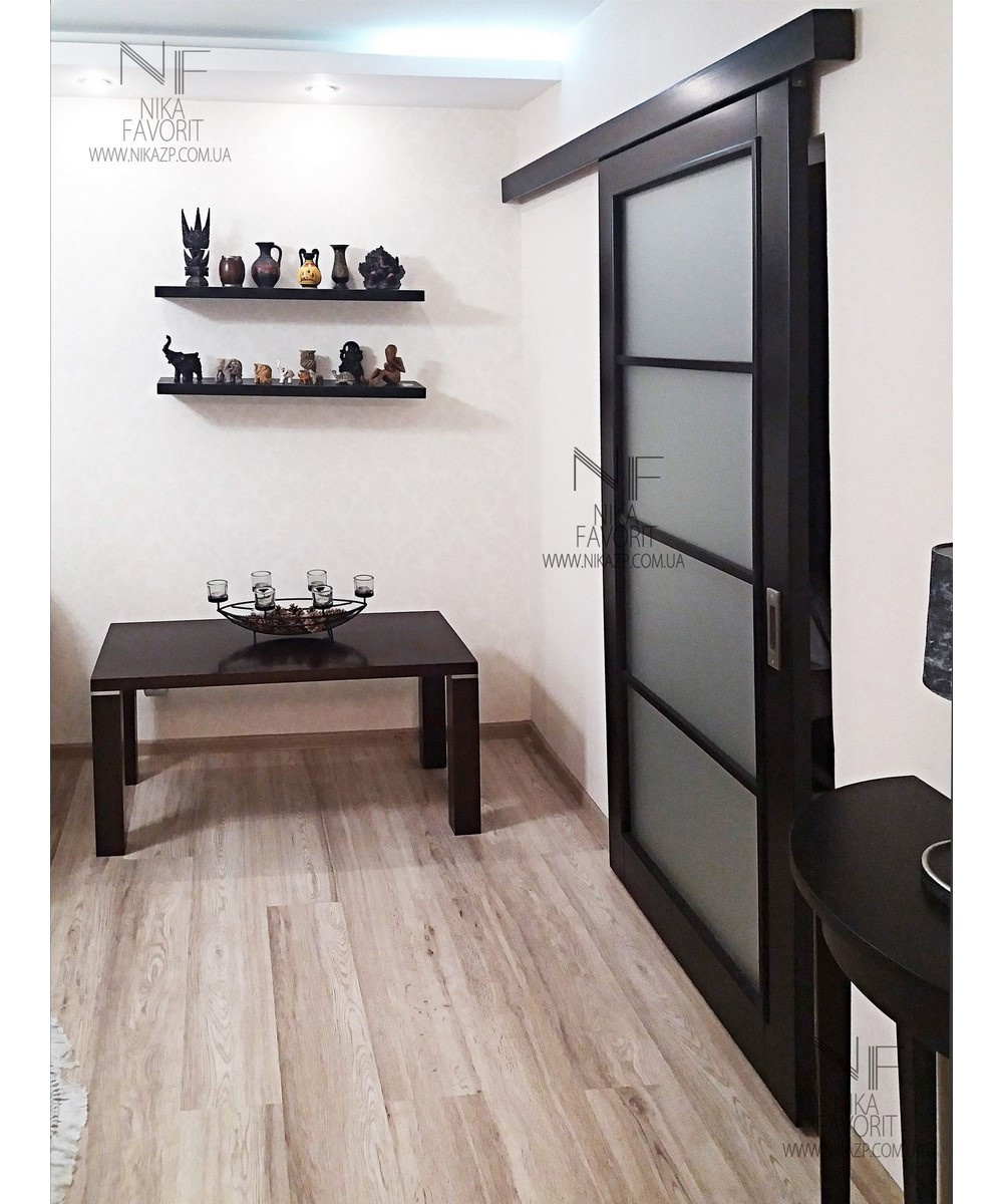 Wooden sliding door. wooden doors