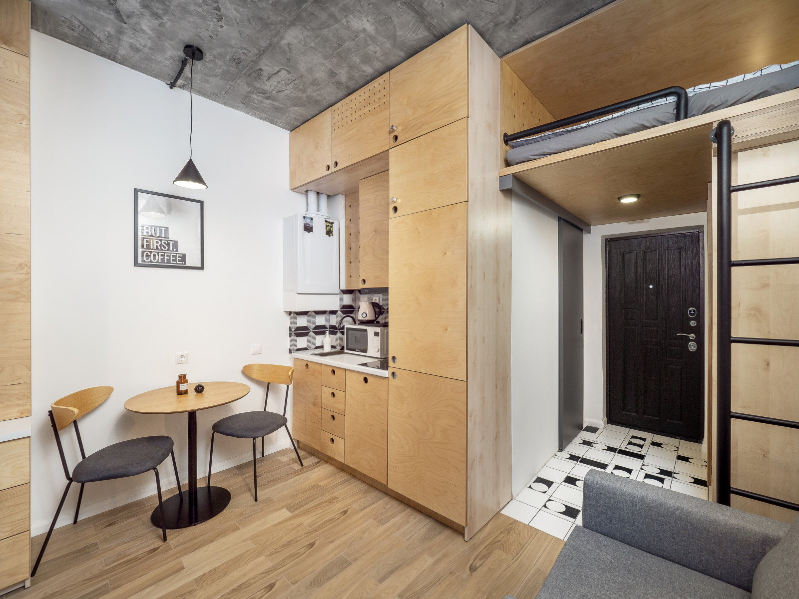 Houzz тур:Апартаменты 20 кв.м, где можно провести отпуск впятером