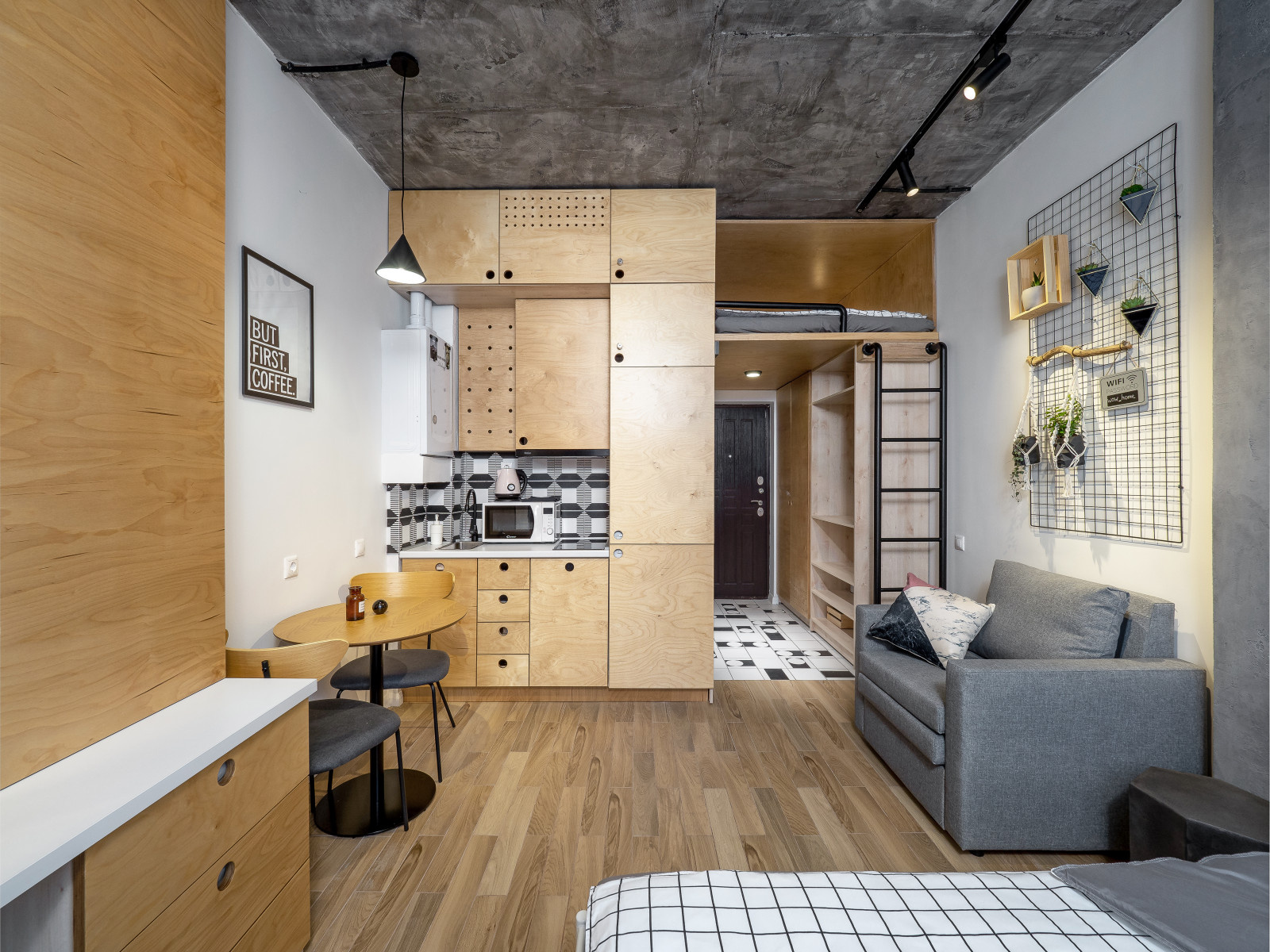 Houzz тур:Апартаменты 20 кв.м, где можно провести отпуск впятером