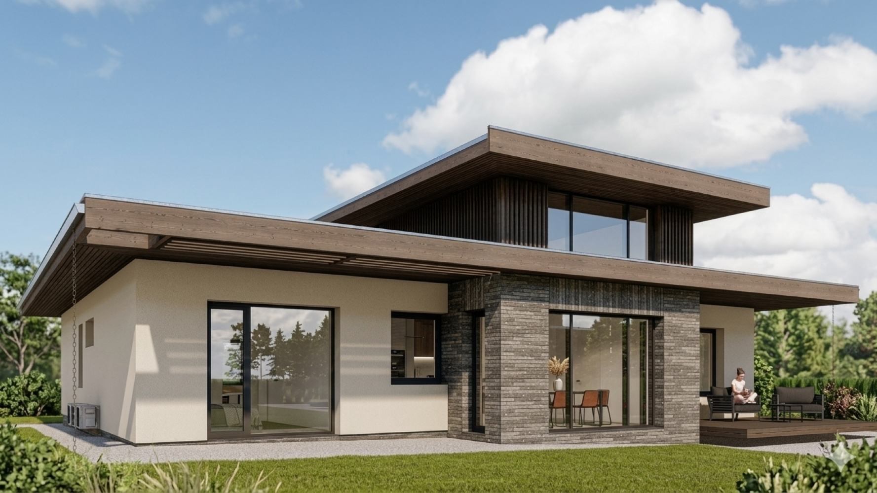 Одноэтажный дом и баня в поселке Лесные Моркваши