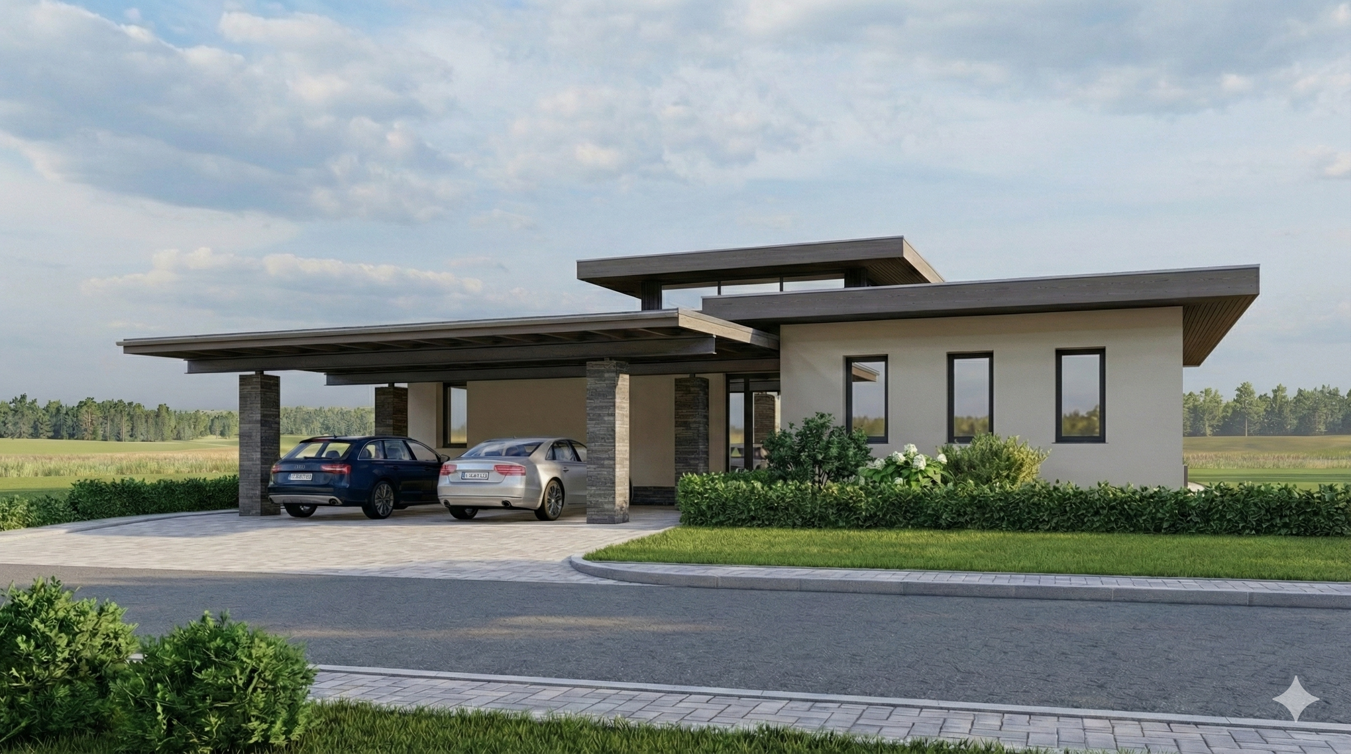 Одноэтажный дом и баня в поселке Лесные Моркваши