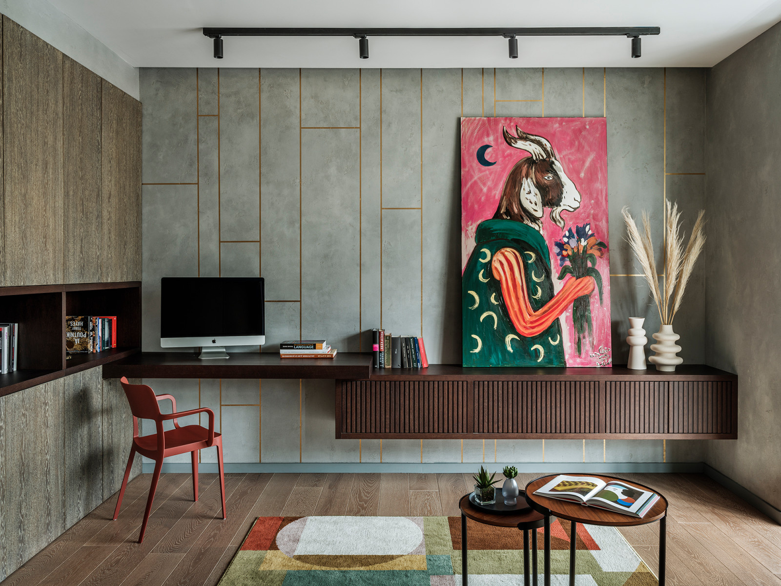 Houzz тур: Студия с бетоном и золотой кухней