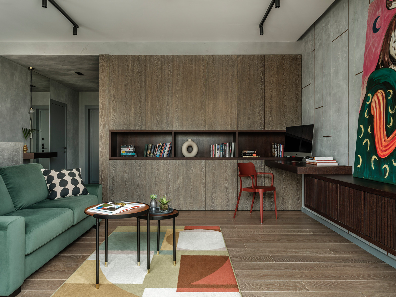 Houzz тур: Студия с бетоном и золотой кухней