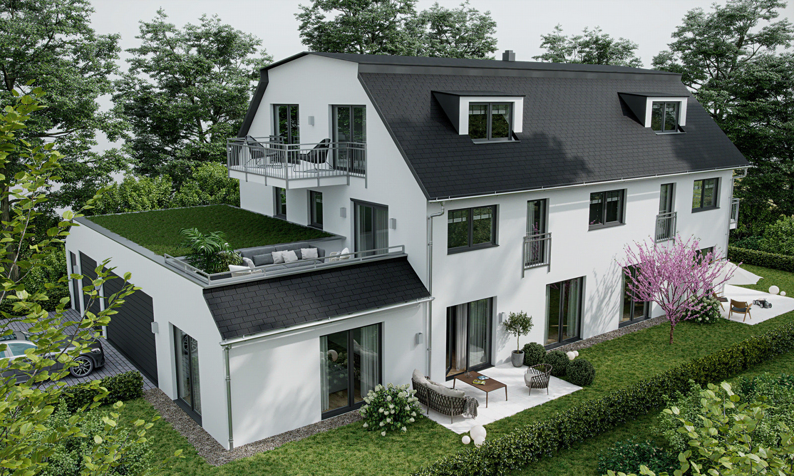 Neubau eines MFH mit 6 WE und eines Doppelhauses