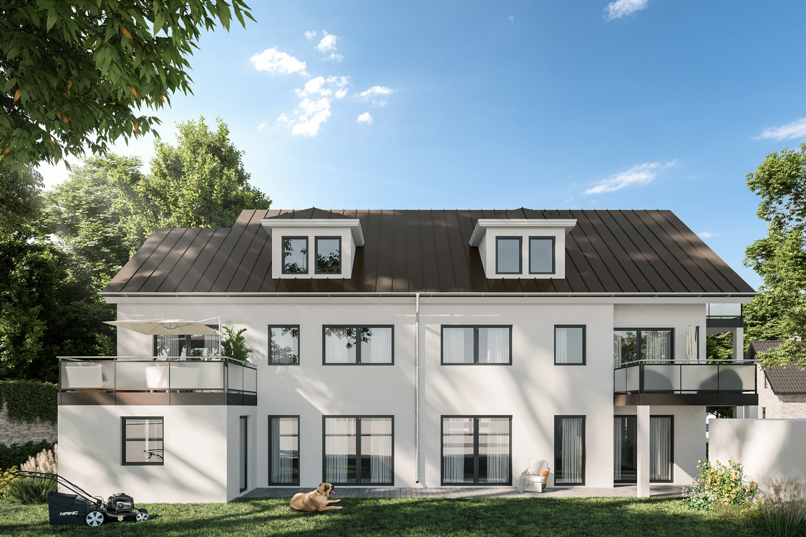 Errichtung von zwei Mehrfamilienhäusern mit Garage